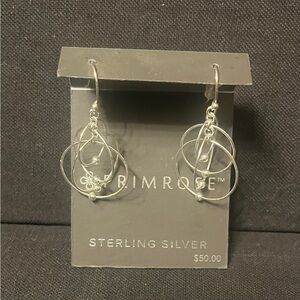 Sterling Silver Multi-Hoop Dangle Earrings - Silver